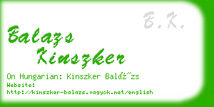 balazs kinszker business card